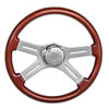 Roadmaster 29535 Steering Wheel Steering Wheel 18-inch Chrome Flame Design, Tilt/Telescopic Column