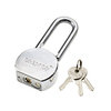 RoadPro RPLSS65L Padlock Padlock - 2.5" (65mm), Steel, Nickel Plated, Double Locking Shackle, Brass Cylinder, with 3 Keys
