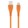 Mobile Spec MB06734 USB Charging Cable USB Charging Cable - USB-C To A Cable, Orange, 10 ft., Hi-Visibility