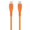 Mobile Spec MB06736 USB Charging Cable USB Charging Cable - USB-C To USB-C Cable, Orange, 10 ft., Hi-Visibility