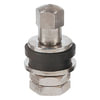 Haltec TV-6008C Tire Valve Stem Tire Valve Stem - Chrome, 9/16" Effective Length, Fits 0.456" or 0.625" Valve Holes