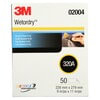3M 02004 Sandpaper Wetordry Abrasive Sanding Paper Sheet, 9 in. x 11 in., 320 Grit