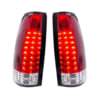 110545 by UNITED PACIFIC - Tail Light - LED, Red/Clear Lens, for 1988-1998 Chevy & GMC Truck