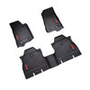Mopar 82216623AB Floor Mat Set Floor Mat Set - First and Second Row, Black, Bucket Style, All Weather, For 2021-2023 Jeep