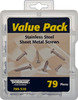 Dorman 799-510 Stainless Steel Hardware Assortment Sheet Metal Screw Stainless Steel Value Pack- 8 Sku's- 79 Pieces