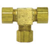 Tectran 64-2 Air Brake Air Line Fitting Compression Fitting - Brass, 1/8 inches Tube Size, Union Tee