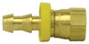 Tectran 728-88 Air Brake Air Line Fitting Air Tool Hose Barb - Brass, 1/2 in. Hose I.D, 1/4 in. Tube, Female, Flare Swivel