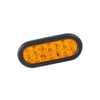 Federal Signal 605501-02SB Emergency Warning Light 6" oval flashing LED light head, Amber; -04(Red)