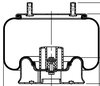 ContiTech 64639 Suspension Air Spring Kit Air Spring Rolling Lobe - 10-15 S 713, 13.7 in. Max Diameter, 17.7 in. Max Height