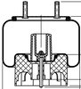 ContiTech 64636 Suspension Air Spring Kit Air Spring - Rolling Lobe, Plastic Piston, 11 in. Design Height, 13.7 in. Max