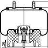 64645 by CONTITECH - Air Suspension Spring - Single Convolution, 10.2" Top Plate, Dual Air Ports