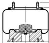64254 by CONTITECH - Suspension Air Spring - 18.4 in. Max Height, 14.7 in. Max Diameter, 10 in. Design Height
