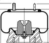 ContiTech 77203 Suspension Air Spring Kit Rolling Lobe Air Spring - 9 in. Design Height, 12.6 in. Max Diameter, 7200 lb Load