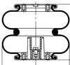 64515 by CONTITECH - Air Spring - 8 in. Design Height, 9.8 in. Max Diameter, 10.5 in. Max Height, 3.5 in. Min Height