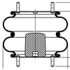 64489 by CONTITECH - Rolling Lobe Air Spring - 9.5 in. Design Height, 12.8 in. Max Diameter, 12.5 in. Max Height