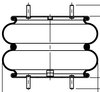 ContiTech 64543 Suspension Air Spring Kit Double Convoluted Air Spring - 9.8 in. Design Height, 15.2 in. Max Diameter (FD