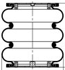 64568 by CONTITECH - Triple Convoluted Air Spring - 12 in. Design Height, 12.8 in. Max Diameter, 18.9 in. Max Height