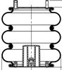 64565 by CONTITECH - Triple Convoluted Air Spring - 12 in. Design Height, 12.8 in. Max Diameter (AS8027)