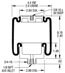 BWP-NSI AS7064 Suspension Air Spring Kit Firestone Sleeve Type Air Spri