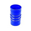 Torque Parts TRCAC20550690 Intercooler Hose Blue Silicone 3-Ring Intercooler Hump Hose, 3-3/8 in. ID x 6-3/8 in. Length