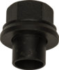 GL-2919 by HALTEC - Flange Sleeve Nut - Grade 8, Black, M22 x 1.5 Thread, 33mm Hex, 19mm Sleeve, Aluminum, For Aluminum Wheels