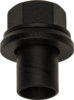 GL-2928 by HALTEC - Flange Nut - Grade 8, Black Finish, M22-1 1/2 Inner Thread, 33mm Hex Size, 28mm Sleeve Length, Heavy Duty, Aluminum, for Use On Super Single - Wide Base, Aluminum Outer/Steel Inner - Drives, for Aluminum Wheels; Sleeve Nut