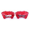 PowerStop Brakes S2768 Disc Brake Caliper Set Red Powder Coated Calipers