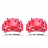 PowerStop Brakes S4796 Disc Brake Caliper Set Red Powder Coated Calipers