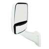 Velvac 714183 Door Mirror Model 2025 Mirror - Left Side, White, Deluxe Mirror Head with Manually Adjustable Flat and Convex