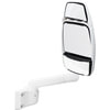 Velvac 714926 Door Mirror 2030 Series Door Mirror - White, 9" Radius Base, 14" Arm, Deluxe Head, Passenger Side