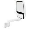Velvac 714932 Door Mirror 2030 Series Door Mirror - White, 9" Radius Base, 14" Arm, Deluxe Head, Passenger Side