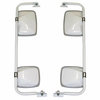 Velvac 727067 Door Mirror Fixed Custom Walk-in Van Mirror Kit 6.5" x 10" Upper Flat, 6.5" x 6" Lower Convex, Fixed Loop