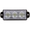 92870C by TRUCK-LITE - Strobe Light - LED, 3 Diode, Rectangular Clear, Black Bracket Mount, Class I, Hardwired, Stripped End, 12 Volt