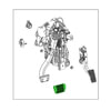 Mopar 68503484AA Brake Pedal Pad Brake Pedal Pad
