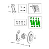 68409860AC by MOPAR - Disc Brake Pad Set - Front, For 2018-2023 Jeep Wrangler