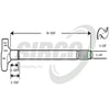 Sirco C527R Air Brake Camshaft Air Brake Camshaft - RH, 1-1/8" Head, 1-1/2"-28 Spline, 1-1/2" D Journal
