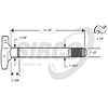 C100R by SIRCO - Air Brake Camshaft - RH, 1-3/8" Head, 1-5/8"-37 Spline, 1-5/8" Journal