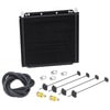 Hayden 689 Automatic Transmission Oil Cooler Transmission Oil Cooler - Rapid-Cool, 11.63" x 11", Aluminum, Black, JIC Flare