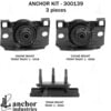 Anchor Motor Mounts 300139 Engine Mount Kit ENGINE MNT KIT
