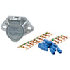Grote 87270 Accessory Power Receptacle Connector Ultra-Pin Receptacle Two-Hole Mounts, Receptacle w/ Terminal Kit, Split Pin