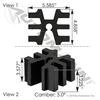 M829 by AUTOMANN - Leaf Spring Spacer, Cast Steel 1.50" Height for Peterbilt Suspension