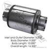 Automann 562.U65091 Exhaust Resonator Exhaust Resonator, 5-inch Inlet and Outlet Heavy Duty Diesel Engine Muffler