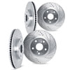 Dynamic Friction Company 7004-20019 Disc Brake Rotor Set Brake Rotors - Drilled & Slotted - Silver