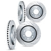 7004-76014 by DYNAMIC FRICTION COMPANY - Brake Rotors - Drilled & Slotted - Silver