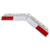 Fleet Engineers 033-05043 Mud Flap Conspicuity Strip Universal Conspicuity Plate, Shortie, Stainless Steel, Reflective Tape