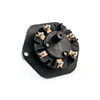 Tramec Sloan 38800 Electrical Pin Socket 7-Way Zinc Receptacle without Circuit Breakers, Solid Pin
