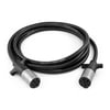 Tramec Sloan 46015 Trailer Power Cable Sonogrip Cable - 15ft, Straight, Black Jacket, Straight Zinc Plugs, 1/10-6/12 GA Wire