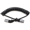 Tramec Sloan 47115 Coiled Cable Sonogrip Cable - 15ft, Coiled, Black Jacket, 12 Leads, Straight/Angled Zinc Plugs, 1/12-6/14