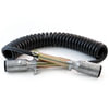 Tramec Sloan 47A15 Coiled Cable Standard Coiled Cable with Zinc Plugs, 1/12-6/14 GA Black Jacket, 15ft, 12 Leads