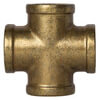 Tectran 102-A Air Brake Air Line Fitting Air Brake Pipe Cross - Brass, 1/8 inches Pipe Thread, Extruded